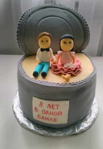 Торт на жестяную свадьбу