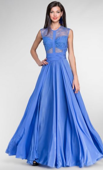 свадебное платье синего цвета