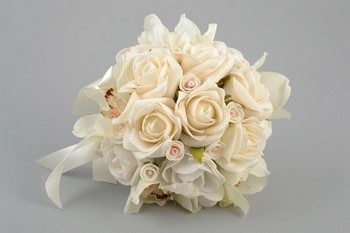 Цветы из фоамирана для свадебного букета