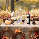 Осенний свадебный стол в стиле рустик